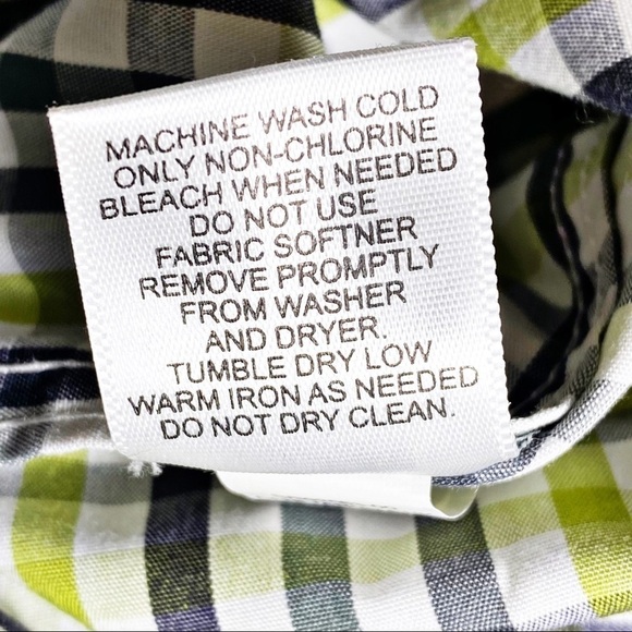 Banana Republic Non-Iron Classic Plaid Button Up Long Sleeve Cotton Shirt, 33-34 - Picture 6 of 7